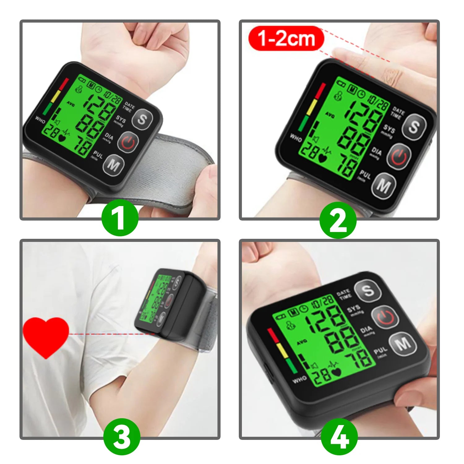 LuminousHeal Blood Pressure Monitor
