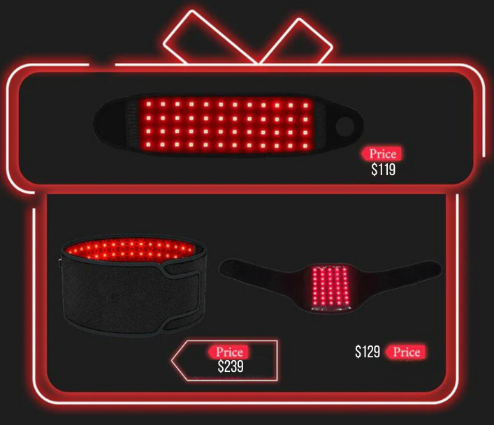LuminousHeal LED Red Infrared Light Therapy Belt (Package)