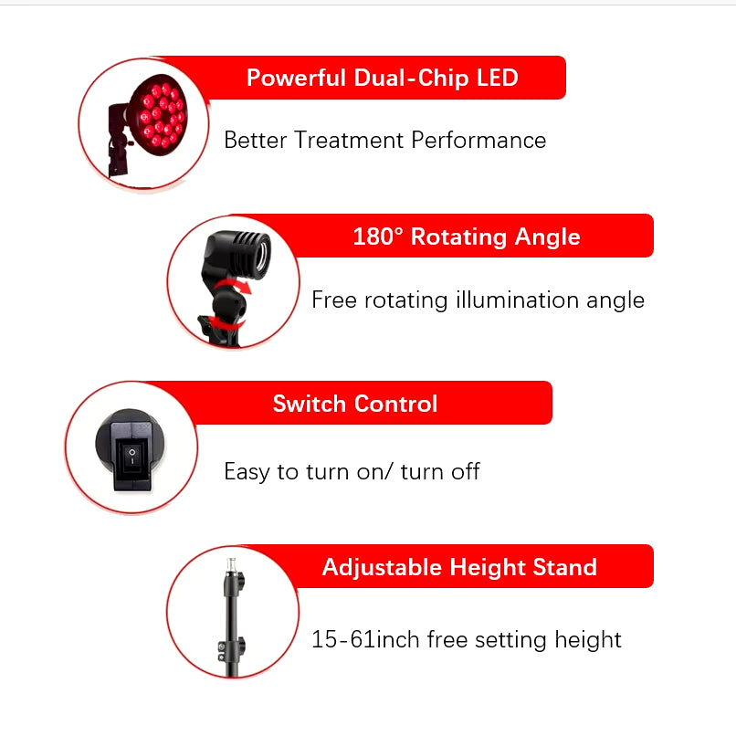 RAR38 Infrared Light Therapy Body Health Care Red Light Bracket for Beauty Care Red Light